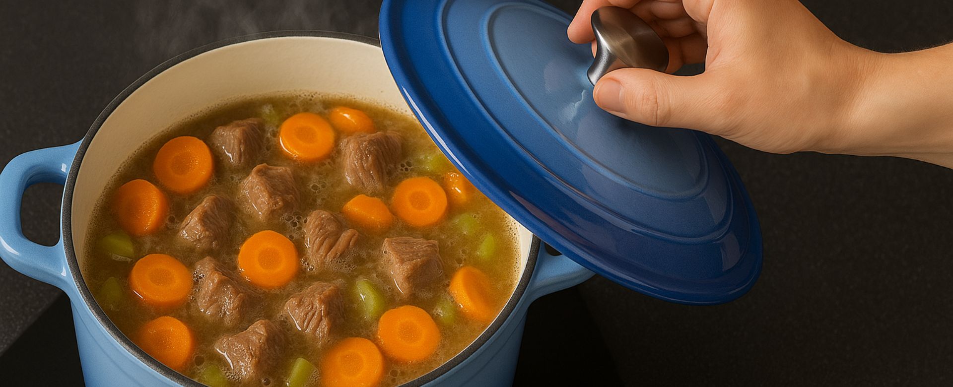Geëmailleerde gietijzeren pot